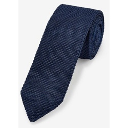 Next Krawatte Schmale Strickkrawatte (1-St) blau