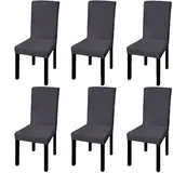 vidaXL Stuhlhusse Stretch Anthrazit 6 Stk.