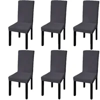 vidaXL Stuhlhusse Stretch Anthrazit 6 Stk.