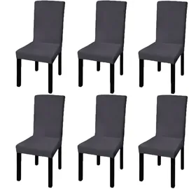 vidaXL Stuhlhusse Stretch Anthrazit 6 Stk.