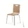 Besucherstuhl Oslo | Sitzschale Eiche HPL | stapelbares Stahlgestell