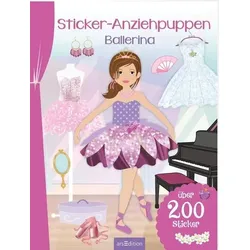 ARSEDITION 133202 Sticker-Anziehpuppen Ballerina: Über 200 Sticker