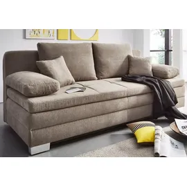 Jockenhöfer Schlafsofa Mikrofaser 4-Sitzer Grau