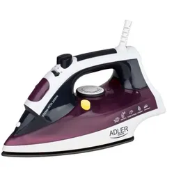 ADLER AD 5022 Dampfbügeleisen für Kleidung, Edelstahlsohle, vertikaler Dampf, Dampfstoß, selbstreinigend, Anti-Tropf, 3000W