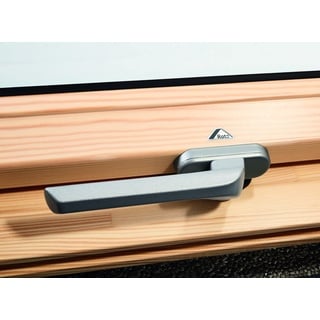 Original Roto Fenstergriff | Fenster Griff für Dachfenster der Baureihe R4 und R7 Holz | Farbe Silber