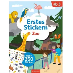 Erstes Stickern - Zoo, Kartoniert (TB)
