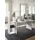 KADIMA DESIGN Großer Schreibtisch mit Regal, Puristisches Design, Melaminharzbeschichtung