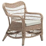 JVmoebel Gartensessel Luxuriöser Rattan-Sessel mit bequemen Polstern für Terrasse und Garten (Sessel), Made in Europa beige