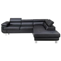 JVmoebel Ecksofa, Ecksofa Sofa Couch Wohnlandschaft Garnitur Polster Ecke Schlafsofa schwarz