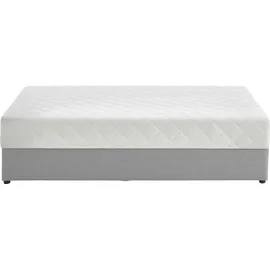 Atlantic Home Collection Boxbett "BELINA", grau (hellgrau), B:120cm L:200cm, 100% PES, ATLANTIC HOME COLLECTION, Komplettbetten, mit Taschenfederkernmatratze und geräumigem Bettkasten