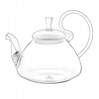 Wilmax | Teekanne Glas mit Siebeinsatz | Teapot | Teezubereiter für losen Tee | Glaskanne für Teeblumen | Kanne mit Deckel & Sieb aus Glas | Spülmaschinenfest | Tropffrei | Geschenkset | 800 ml