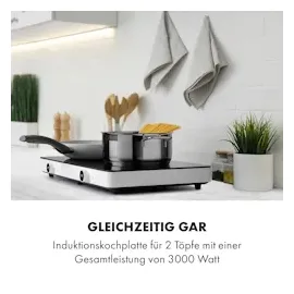 Klarstein FutureChef Doppel-Induktionskochplatte 3000Watt 2 Kochfelder