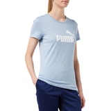 Puma Damen ESS Logo Heather Tee T-Shirt, Blaue Wäsche, S