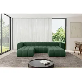altdecor Wohnlandschaft modulares Sofa Joren-U1 - 319x177x70 cm Grün