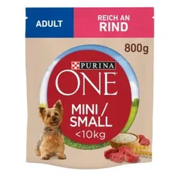 Purina ONE Mini Adult Reich an Rind 800 g