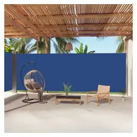 vidaXL Seitenmarkise Ausziehbar Blau 220x1000 cm