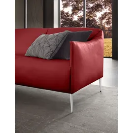 W.Schillig Couch Leder 2-Sitzer Rot