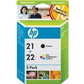 HP 21 schwarz + 22 CMY SD367AE