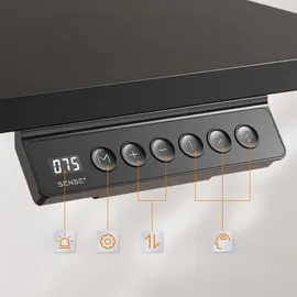 SENSE7 NOJO Gaming-Tisch Schwarz PC