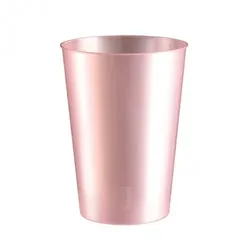 Sovie Tableware Trinkbecher aus Plastik (PS),  Perlmutt-Rosa, 230ml, 10 Stück - Mehrweg Becher