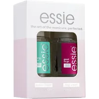 essie Routine Set (Unterlack strong start, Überlack good to go), exklusiver Nagellack: hochwertig, haltbar und farbintensiv