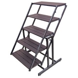 Garden Pleasure Blumentreppe TABORA Metall dunkelbraun rechteckig 70,2 x 131,0 cm