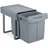 Relaxdays Einbaumülleimer 2x 20 l Grau