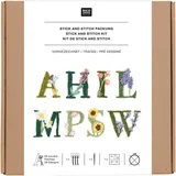 Rico Design Stick & Stitch Packung Blumenalphabet, bunt