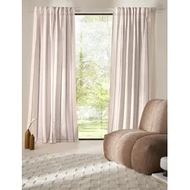 LeGer Home by Lena Gercke Gardine "Zayla", beige (creme), B:135cm H:225cm, Polyester, LEGER HOME BY LENA GERCKE, Gardinen, Gardine, Leinenoptik, Vielseitiges Multifunktionsband, Verschiedene Längen