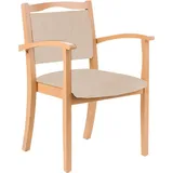 einrichtungsdesign24 Armlehnstuhl Stoff beige