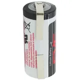 Eve Lithium 3,6V Batterie ER 14335, 2/3 AA ER14335 Standard Batterie mit Lötfahne U-Form zum Selbstumbau, Selbsteinbau