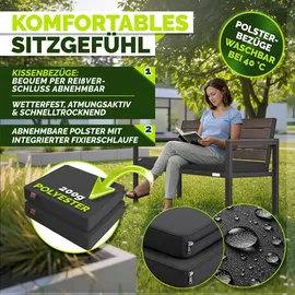 tillvex Gartenbank 300 x 0 x 0 cm Schwarz