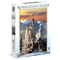Clementoni® Puzzle Clementoni High Quality Collection Puzzle Neuschwanstein 1500 Teile, 1500 Puzzleteile beige