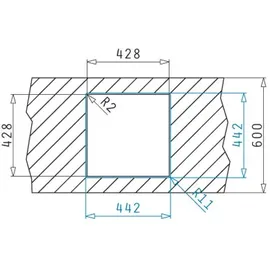 PYRAMIS ASTRIS (40X40) 1B Flächenbündig