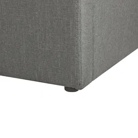 Beliani Polsterbett Dunkelgrau Textil, 140x200 cm