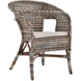 Rattan-Sessel/Stapelsessel Bella aus Natur-Rattan (Mehrfarbig, mit Polster)