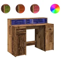 vidaXL Gaming-Tisch Altholz-Optik Braun