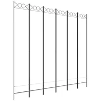 VidaXL 6-tlg. Paravent Weiß 240x220 cm Stoff