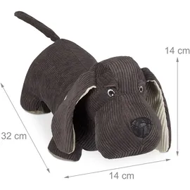 Relaxdays Türstopper Hund, Creme,Dunkelbraun