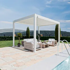 pergoline Pavillon 3 x 4 m inkl. 4 Seitenteile Weiß