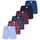 MG-1 Boxershorts Dunkelblau / Rot / Hellblau M 6er Pack