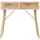 vidaXL Konsolentisch 80x30x75 cm Weiß Massivholz Kiefer Natur-Rattan