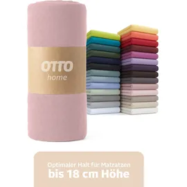 OTTO home Spannbettlaken Physalis Jersey 120 x 200 cm rosa