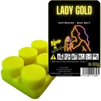 WonderWax Duftwachs WonderWax® Neon Duftriegel 6 x Duftwachs Kreise (Lady Gold), Duftrichtung: Lady Gold
