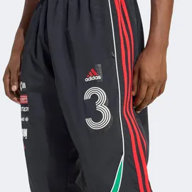 adidas Teamgeist MOTO Trackpant Herren, BLACK / GREEN / better scarlet, S