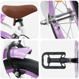 vidaXL Kinderfahrrad Mit Stützrädern 12 Zoll Farbe Lila