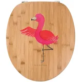 Mr. & Mrs. Panda WC-Sitz Flamingo Yoga - Transparent - Geschenk, Klobrille, Toilettendeckel, T (1-St), Freudige Designs