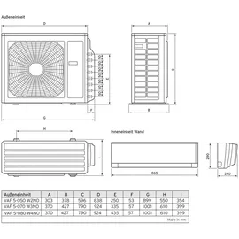 Vaillant VAF5-080W4NO weiß MultiSplit