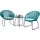 Hti-Living Modernes Terrassenmöbel Set 3-tlg. Blau