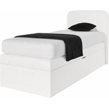 Westfalia Schlafkomfort Boxspringbett, weiß , 55074426-0 Kunstleder mit Bettkasten-Öffnung rechts-Kaltschaum-Topper,